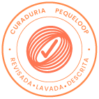 Sello Curaduría Pequeloop: revisada, lavada, descrita